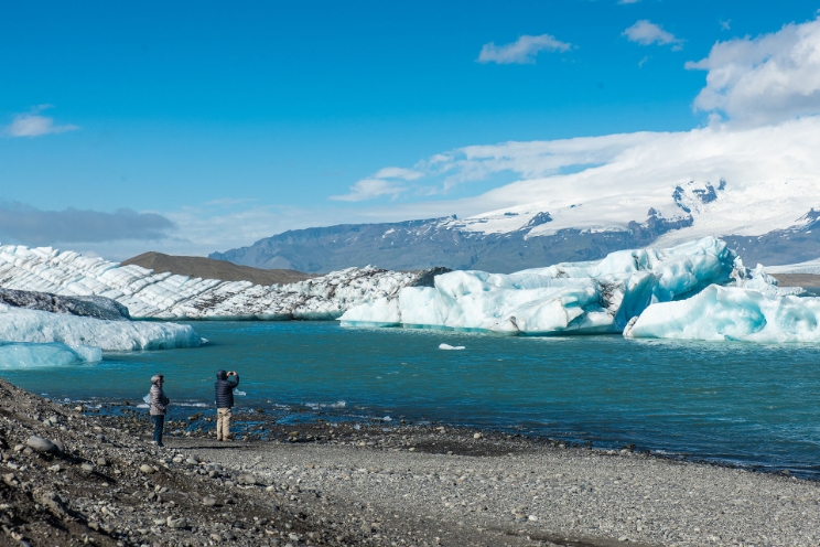 Les lagunes des glaciers Fjallsárlón & Jökuslárón .