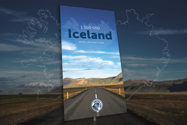Carte routière de l'Islande.
